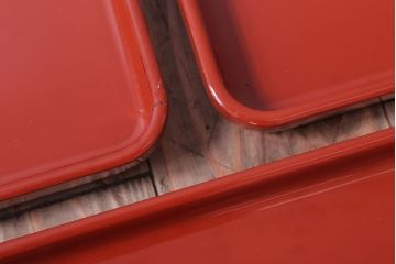 アンティーク雑貨　アンティーク　大正〜昭和初期　沈金蒔絵木製お膳5枚(漆器)(2)