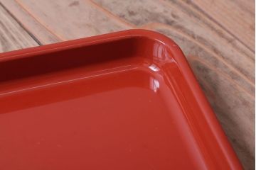 アンティーク雑貨　アンティーク　大正〜昭和初期　沈金蒔絵木製お膳5枚(漆器)(2)