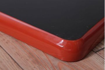 アンティーク雑貨　アンティーク　大正〜昭和初期　沈金蒔絵木製お膳5枚(漆器)(2)