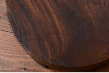 アンティーク雑貨　古民具・骨董　総欅材!アンティークのお釜の蓋(花台)