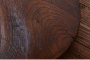 アンティーク雑貨　古民具・骨董　総欅材!アンティークのお釜の蓋(花台)