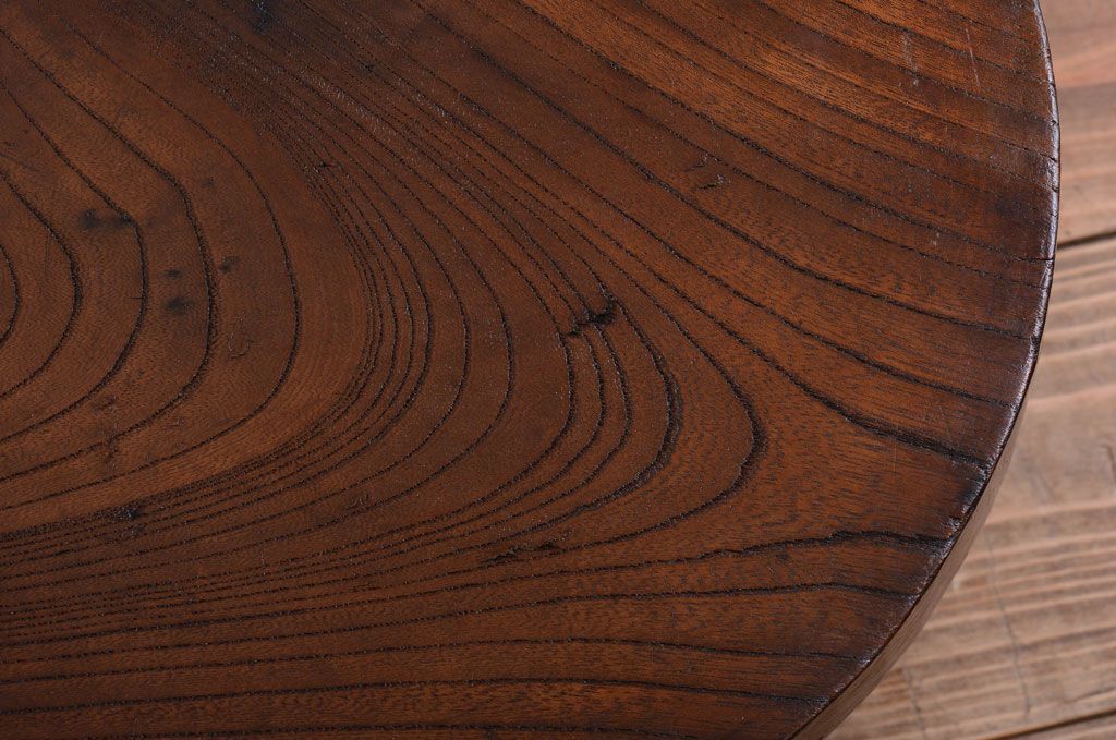 アンティーク雑貨　古民具・骨董　総欅材!アンティークのお釜の蓋(花台)