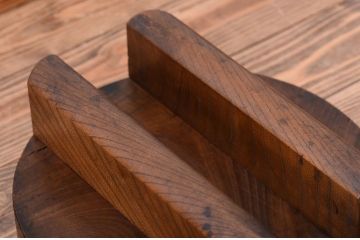 アンティーク雑貨　古民具・骨董　総欅材!アンティークのお釜の蓋(花台)