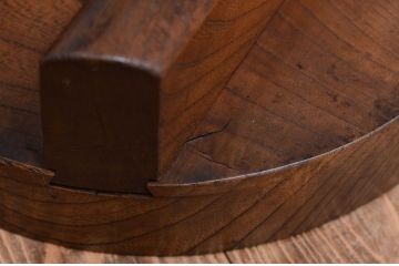 アンティーク雑貨　古民具・骨董　総欅材!アンティークのお釜の蓋(花台)