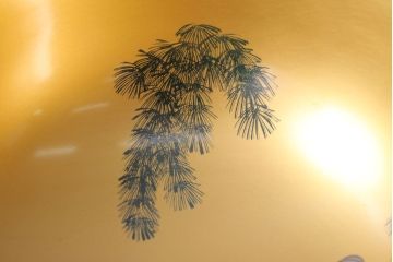 アンティーク雑貨　アンティーク　大正〜昭和初期　金魚の図　木製蒔絵盃洗(漆器)(1)