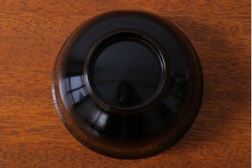 アンティーク雑貨　アンティーク　大正〜昭和初期　金魚の図　木製蒔絵盃洗(漆器)(1)