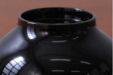 アンティーク雑貨　アンティーク　大正〜昭和初期　金魚の図　木製蒔絵盃洗(漆器)(1)