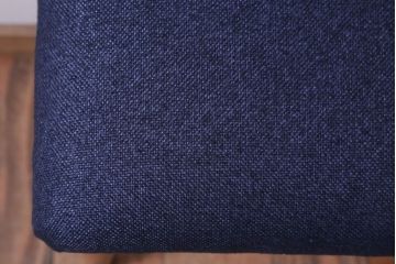 レトロ家具　和製アンティーク　古い木のレトロなクッション座面角スツール(3)