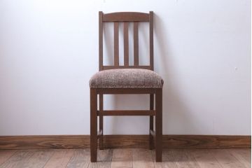 レトロ家具　和製アンティーク　ナラ材製!レトロなシンプルチェア(3)