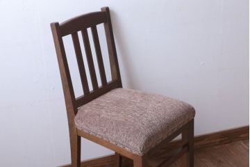 レトロ家具　和製アンティーク　ナラ材製!レトロなシンプルチェア(3)