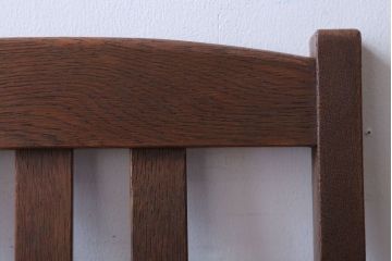 レトロ家具　和製アンティーク　ナラ材製!レトロなシンプルチェア(3)