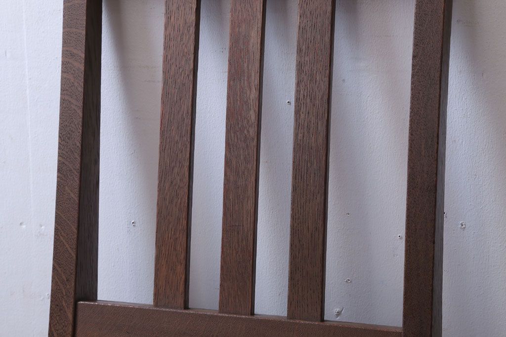 レトロ家具　和製アンティーク　ナラ材製!レトロなシンプルチェア(3)