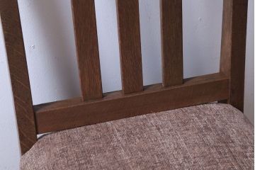 レトロ家具　和製アンティーク　ナラ材製!レトロなシンプルチェア(3)
