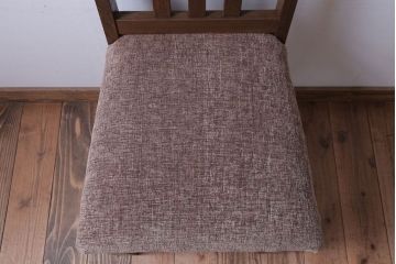 レトロ家具　和製アンティーク　ナラ材製!レトロなシンプルチェア(3)