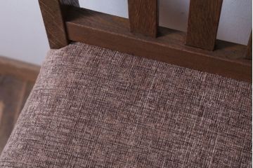 レトロ家具　和製アンティーク　ナラ材製!レトロなシンプルチェア(3)