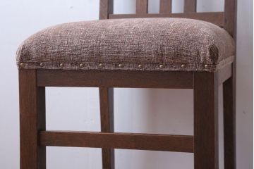 レトロ家具　和製アンティーク　ナラ材製!レトロなシンプルチェア(3)