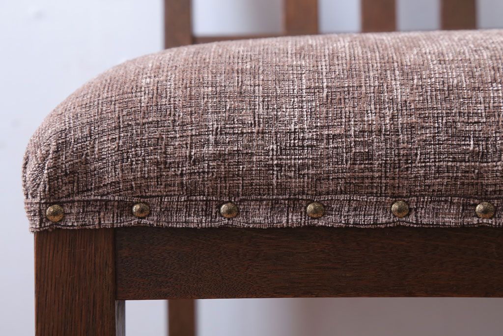 レトロ家具　和製アンティーク　ナラ材製!レトロなシンプルチェア(3)