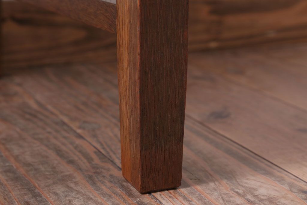 レトロ家具　和製アンティーク　ナラ材製!レトロなシンプルチェア(3)