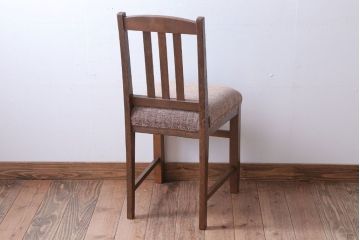 レトロ家具　和製アンティーク　ナラ材製!レトロなシンプルチェア(3)