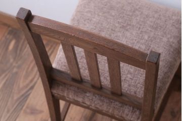 レトロ家具　和製アンティーク　ナラ材製!レトロなシンプルチェア(3)