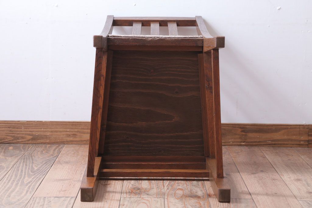 レトロ家具　和製アンティーク　ナラ材製!レトロなシンプルチェア(3)