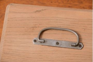 アンティーク雑貨　昭和レトロ　ナラ材の小さなアンティーク木箱(2)