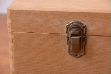 アンティーク雑貨　昭和レトロ　ナラ材の小さなアンティーク木箱(2)