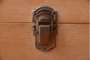 アンティーク雑貨　昭和レトロ　ナラ材の小さなアンティーク木箱(2)