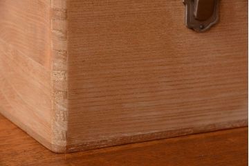 アンティーク雑貨　昭和レトロ　ナラ材の小さなアンティーク木箱(2)