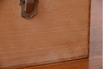 アンティーク雑貨　昭和レトロ　ナラ材の小さなアンティーク木箱(2)