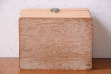 アンティーク雑貨　昭和レトロ　ナラ材の小さなアンティーク木箱(2)