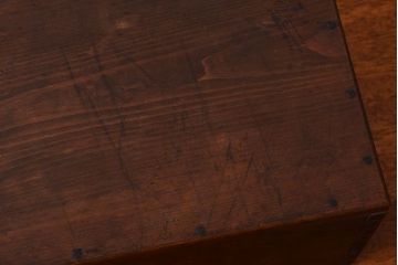 アンティーク雑貨　昭和レトロ　仕切り付き!古い木味のアンティーク小箱(木箱)