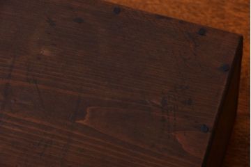 アンティーク雑貨　昭和レトロ　仕切り付き!古い木味のアンティーク小箱(木箱)