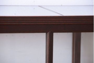 アンティーク家具　大正ロマン　古い木製の背が低いガラスケース(ショーケース)