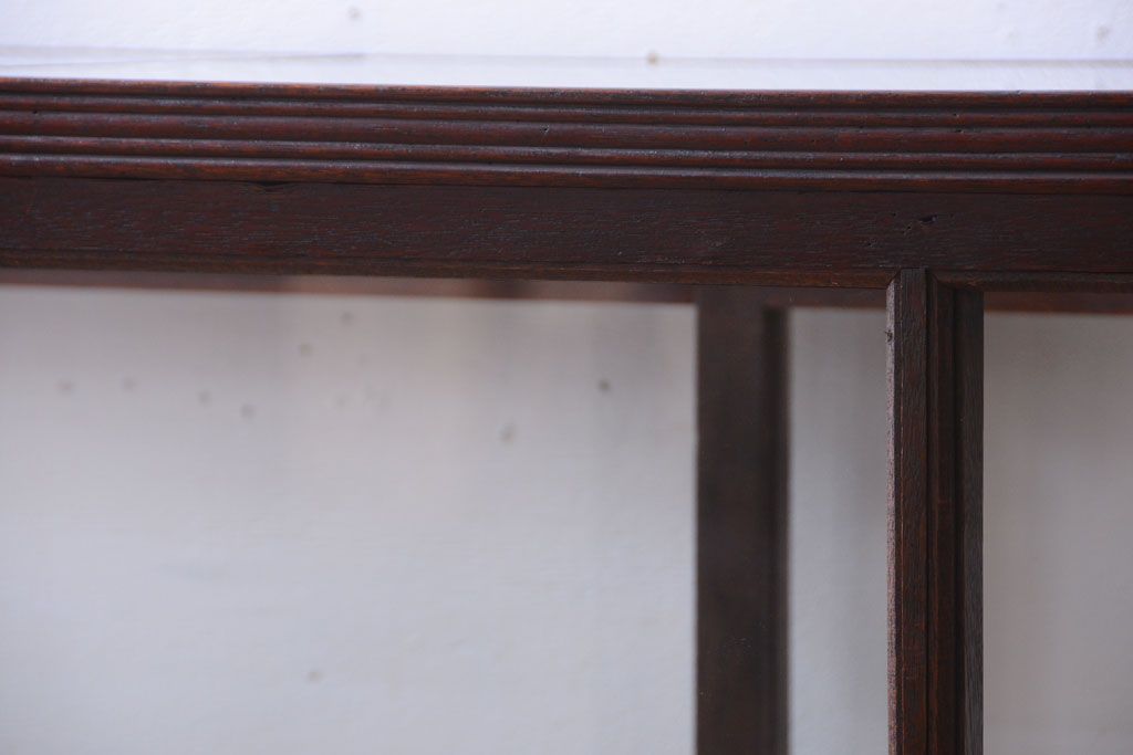 アンティーク家具　大正ロマン　古い木製の背が低いガラスケース(ショーケース)