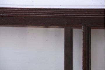アンティーク家具　大正ロマン　古い木製の背が低いガラスケース(ショーケース)