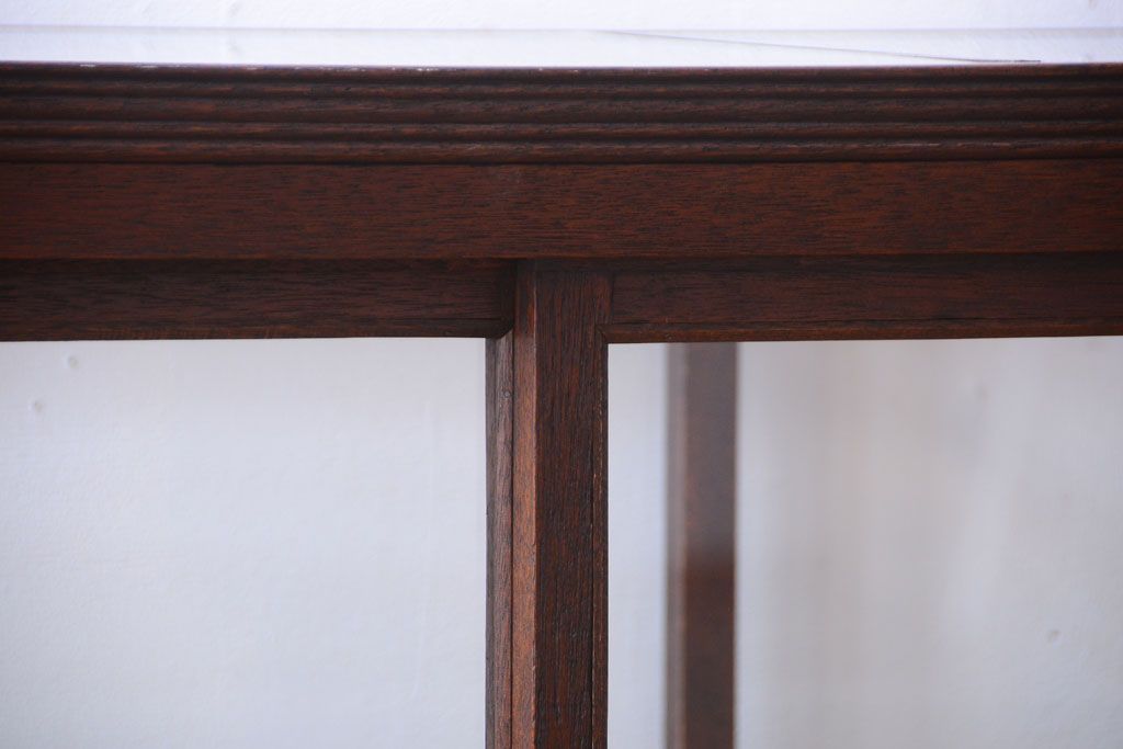 アンティーク家具　大正ロマン　古い木製の背が低いガラスケース(ショーケース)