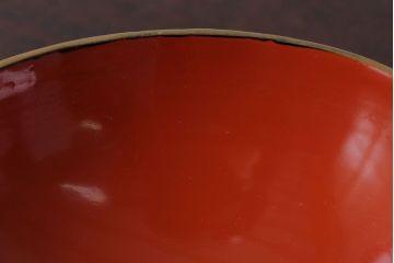 アンティーク雑貨　アンティーク　昭和二年　木製の鶴蒔絵椀5客セット(漆器)
