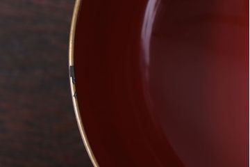アンティーク雑貨　アンティーク　大正〜昭和初期　木製の鶴亀蒔絵椀6客セット(漆器)
