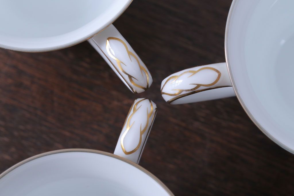 アンティーク雑貨　中古　ノリタケ(Noritate)　Contessa(コンテッサ)シリーズ　カップ&ソーサー5客セット