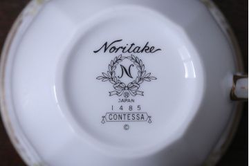 アンティーク雑貨　中古　ノリタケ(Noritate)　Contessa(コンテッサ)シリーズ　カップ&ソーサー5客セット