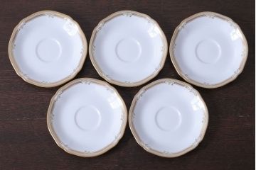 アンティーク雑貨　中古　ノリタケ(Noritate)　Contessa(コンテッサ)シリーズ　カップ&ソーサー5客セット