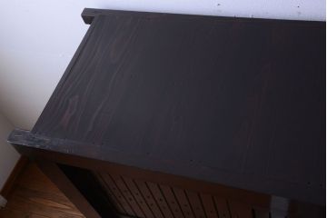 アンティーク家具　古民具・骨董　明治期　重厚な鉄脚付き!六尺水屋箪笥サイドボード