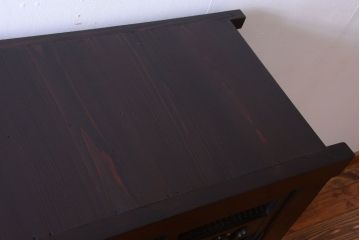 アンティーク家具　古民具・骨董　明治期　重厚な鉄脚付き!六尺水屋箪笥サイドボード