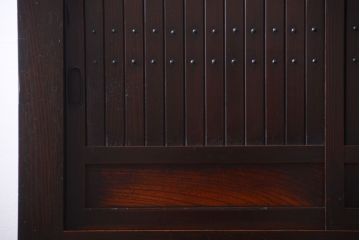 アンティーク家具　古民具・骨董　明治期　重厚な鉄脚付き!六尺水屋箪笥サイドボード