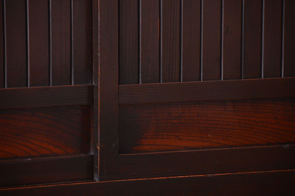 アンティーク家具　古民具・骨董　明治期　重厚な鉄脚付き!六尺水屋箪笥サイドボード