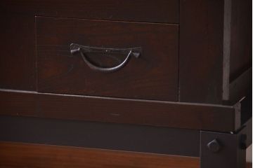 アンティーク家具　古民具・骨董　明治期　重厚な鉄脚付き!六尺水屋箪笥サイドボード