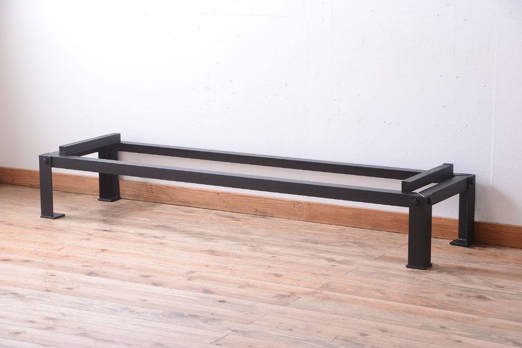 アンティーク家具　古民具・骨董　明治期　重厚な鉄脚付き!六尺水屋箪笥サイドボード