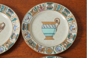 アンティーク雑貨　中古　GUCCI(グッチ)　PORCELLANA　ROMAN(ローマ)　プレート4枚セット(洋食器)