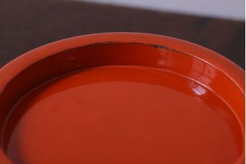 アンティーク雑貨　アンティーク　大正〜昭和初期　木製朱塗蒔絵椀4客セット(漆器)